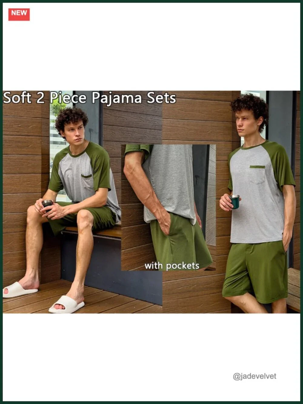 Men's Bamboo Viscose Short Sleeve Pajama Set